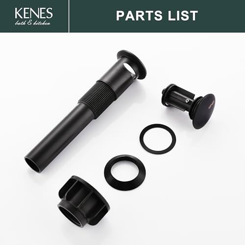 Kenes KE-P300-8 Oil Rubbed Bronze Pop Up Sink Drain, Bathroom Vessel Lavatory Vanity Faucet Sink Drain Stopper thumb #8