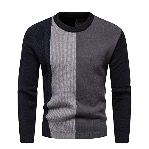 Muscularfit Knitted Sweater for Men Slim Fit Fashion Color Block Lightweight Knitted Sweaters Causal Loose Winter Knitwear2