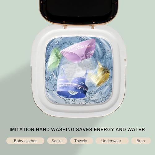 Image of Mini Washing Machine for Clothes | Portable Automatic Washer with USB Power | Compact Laundry Machine for Travel, Baby Clothes, Underwear & Small Loads | Foldable & Lightweight Design