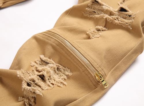 RXXKKK Men's Slim Fit Washed Flex Ripped Pant4