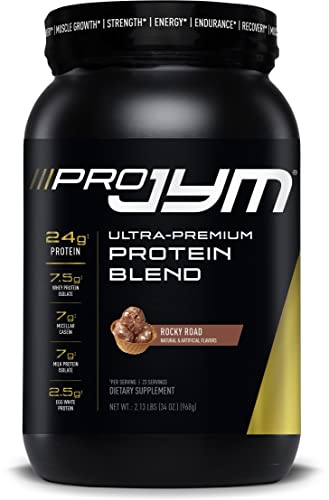 Pro JYM Protein Powder - Egg White, Milk, Whey Protein Isolates & Micellar Casein | JYM Supplement Science | Rocky Road Flavor, 2 lb