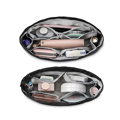 Vancore Purse Organizer Insert, 2 Pieces Handbag Tote Bag Organizer With Zipper (Black) #TOP2