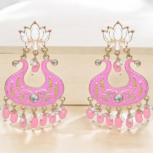Image of Nilu's Collection Handmade Antique Designer Floral Jhumka for Women & Girls | Made of Brass | Any occasion, festival, function