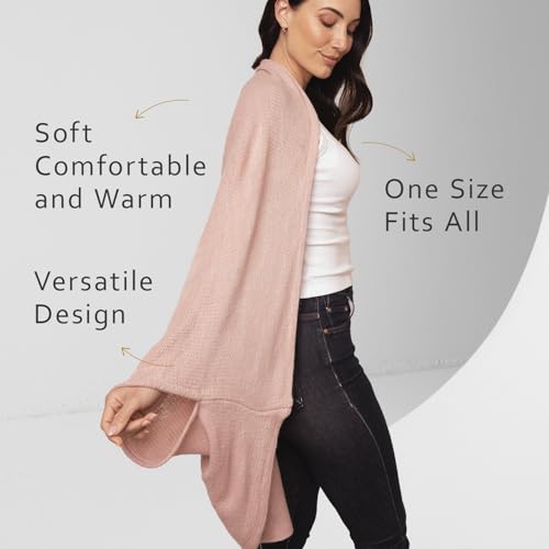 Cocoon Knit Shawl Scarf for Women, Soft Pashmina Poncho Wrap, Stylish Shawl and Scarf3