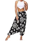 ✧Damen Hose FitnessJoggpants Ballhose Female Blumenmuster Lose Stoffhose Streifen Leicht Strandhose Strand Harem stand hose Hose weite Straight Anzughose Elastischem Haremshosen Yogahose BüNdchen Jogging Tunnelzug Leggings Elegante Bequeme Culotte Weite Taille Laufhosen Polyesterhose Wasserdichte Atmungsaktive Super Aladinhose Sommerhose Schlaghose Elegante Business Hosen Gestreifte Anzughosen Palazzo Hose Sommerhose mit Gürtel