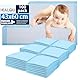 HEALQU Wickelunterlage Einweg – Baby Wickelauflagen 100 Stück 43 x 60cm – extra weich, saugfähig und wasserdicht – Für sauberes Wechseln von Windeln, ideal für unterwegs