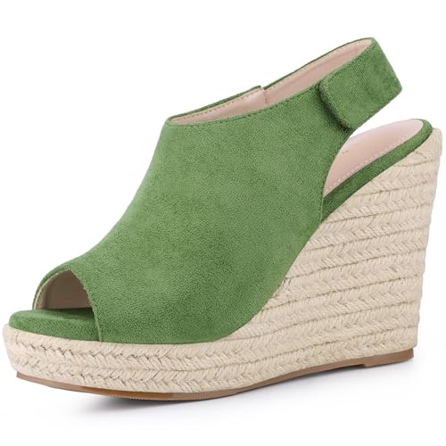 Sandales compensées Allegra K à talons pour femmes style chic et confort