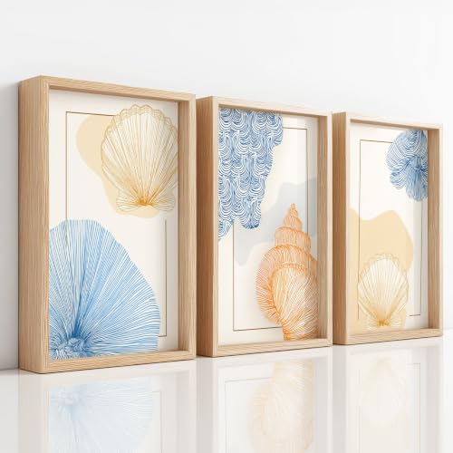Line art minimaliste coquillage en tableau - Décoration murale chic