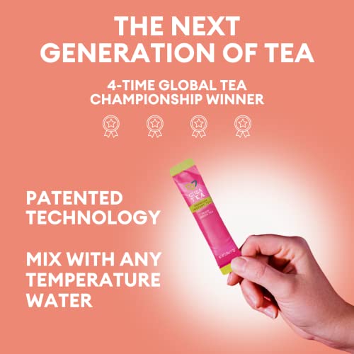 Cusa Tea & Coffee | Premium Instant Peach Green Tea With Real Fruit & Spices | Organic Leaves Drink Mix Packets | Hot Or Iced Tea (10 Single Servings) #TOP6