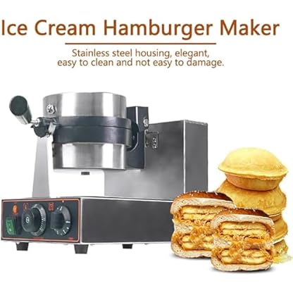 Elektrisch Hamburgerpresse Burger-Maschine, kommerzielle elektrische Presse, antihaftbeschichtete elektrische Presse, Maker, 50–300 °C Temperaturregelung, doppelseitige Heizung, für Zuhause, – Bild 8