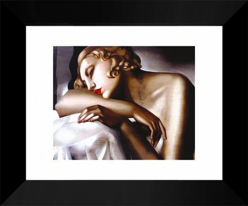 Tamara De Lempicka FRAMED Art Print 15x18 "Sleeper"
