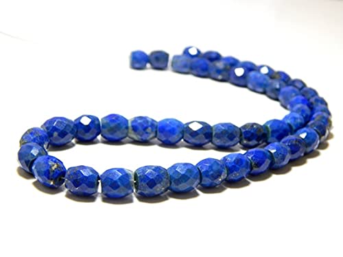 Perles tubes en lapis lazuli véritable facetté 7mm pour remplacer les perles synthétiques