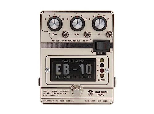 Walrus Audio EB-10 Preamp/EQ/Boost, Cream