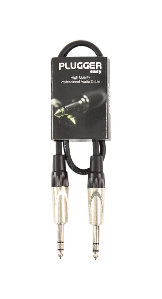 Plugger Cable Stereo Jack Male/Male 0.60 m Black - Image 2