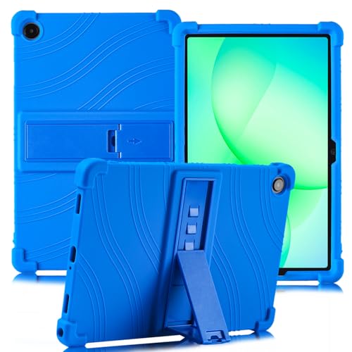 Coque Samsung Galaxy Tab A9 Plus en silicone souple bleu anti-casse enfant