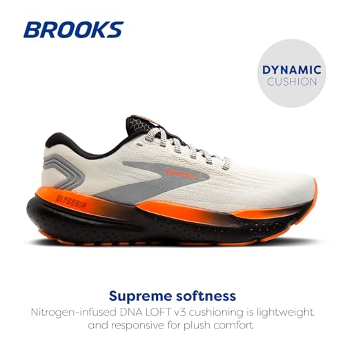 Brooks Brooks Women’s Glycerin 21 Neutral Running Shoe - Ecru/Orange/Black - 8 Medium