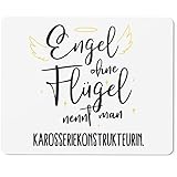JUNIWORDS Mauspad Mousepad, Engel ohne Flügel nennt Man Karosseriekonstrukteurin (5169100)