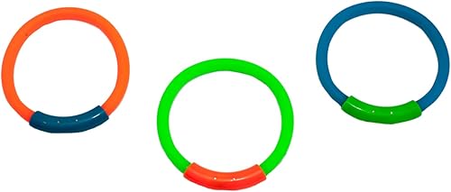 Water Sports Anillos de buceo iluminados  Divertidos juguetes de piscina submarina para niños, surtidos, 8 x 7 pulgadas