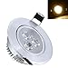 Produktbild HENGDA® 6X 3W LED Strahler Einbauleuchte Warmweiß Dimmbar AC85-265V Für Flur Wohnzimmer Decken Spot 260 LM (6, Warmweiß)