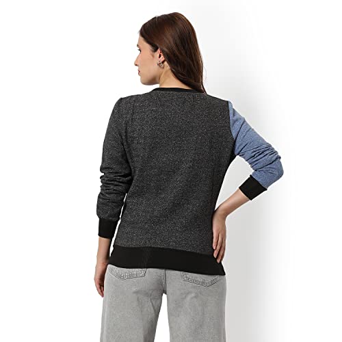 Image of PINACOLADA Women's Double Striped Hoodie with Ribbed Hem for Casual Wear | Hooded Neck | Long Sleeve | Pull On Closure | Cotton Sweatshirt Crafted with Comfort Fit for Everyday Wear