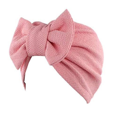 Qhome Womens Luxury Bow Turban Hat Stylish Chemo Cap Pink Cover