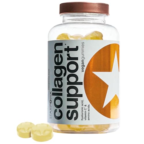 Starpowa Collagen Gummies for Women - Health & Skin Supplements for Healthier Skin Joints Hair & Nails - Vitamin C Hyaluronic Acid & Bamboo Silica - Boosts Collagen Production - Lemonade 60 Chews