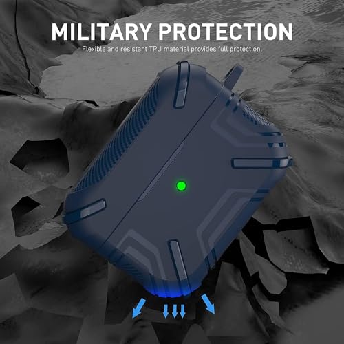 Image of Mizi Rugged Case for Air Pods Pro 2nd Generation 2022 /2023 (USB-C /Lightning Cable) / Air pod Pro 2019 Release, Hard Protective Cover - Blue