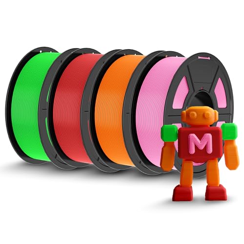 TECBEARS PLA 3D Printer Filament, 4KG PLA Filament 1.75mm, Neatly Wound 3D...