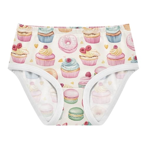 Girls Underwear Soft Cotton Cupcakes Donut Kids Panties in Sizes 2/3t, 4t, 5t, 6 and 8