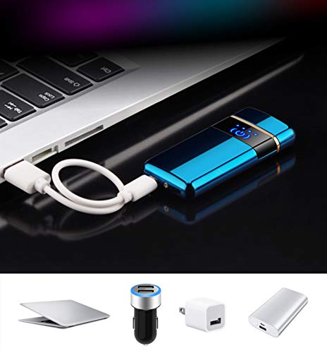Encendedor eléctrico táctil con sensor de huella y arco doble miniatura 4