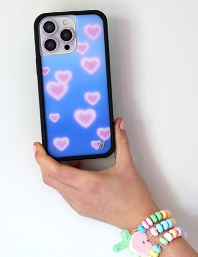 Image of Wildflower Cases - Compatible with iPhone 16 Pro Max| Protective Black Bumper, 6.5ft Drop Test Certified, Women Owned Small Business | Blue Pink Aesthetic Dainty Cute Trendy | Dreamy Hearts