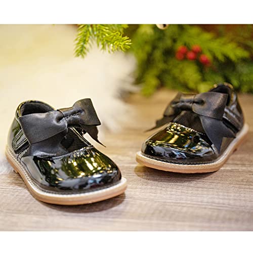 Kiderence Toddler Little Girls Mary Jane Dress Shoes School Oxford For Girls Black Flats Size 11M #TOP6