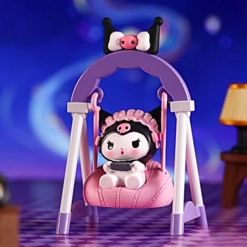 Image of FUNFOB Kuromi Action Figure Height-10cm Collectible for Fans PVC Multicolour | Kurom Swing - Phone