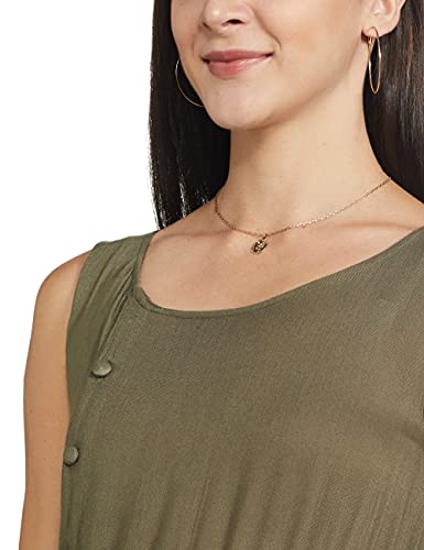 Image of Mine4Nine Women's Rayon A-Line Midi Casual Dress