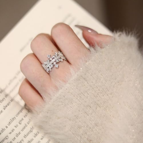 Moissanite Rings for Women,925 Sterling Silver Moissanite Proposal Wedding Ladies Ring Jewelry4