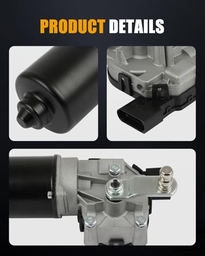 Image of ROADFAR Front Windshield Wiper Motor Replacement for Skoda Fabia Saloon (6Y3) 1999-2007,for Skoda Fabia Estate (6Y5) 2000-2007 6Q1955119A,6Q1955113 Wiper Motor 4 Pins