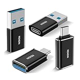 RENDIN 2PCS Adaptador USB a Tipo C + 2PCS Adaptador Tipo C a USB 3.0, para MacBook,Huawei,Samsung,iPhone 15 16 y Otros...