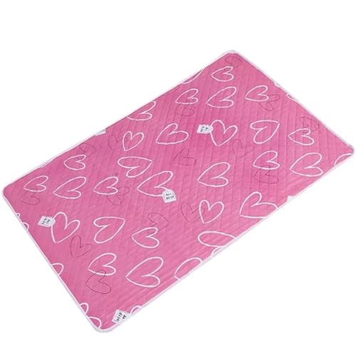 ZFIHAV Cubrecamas Lavables 2pcs Waterproof Washable Mattress Urine Mat Cute Cartoon Bed Protector Diaper Bedding Urine Pads Cloth Breathable(Red)