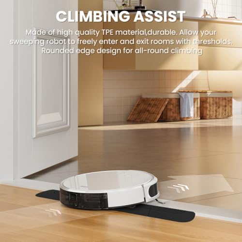 Rubberen universele drempeloprit 68x5 cm voor rolstoel, robotstofzuiger, badkamer, anti-slip, duurzaam - Afbeelding 5