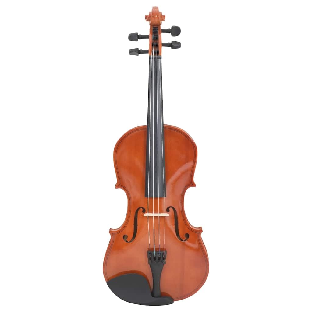 Violine Komplettset mit Bogen Kinnhalter Softbox Dunkles Holz 4/4 für Anfänger und Profis, inklusive Kolophonium Schulterstütze, Etui, geeignet für Kinder, Erwachsene, Schüler, Konzert