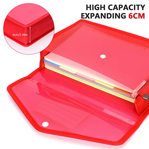 Fyy A5 Plastic File Folders, A5 Envelope Expanding File Wallet Document Organizer With Snap Closure & Label Pocket, A5 Waterproof File Pouch For School Office Work Home Organization(5 Pack -5 Colors) #TOP3