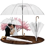 LOGAN & BARNES Parapluie Transparent Cloche Ø 120 cm pour 2 Personnes   Grand Parapluie Mariage resistant au vent pour de belles photos de mariage   Modèle CARDIFF