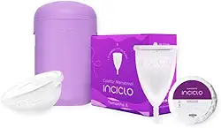 Inciclo - Kit Coletor Menstrual + Disco Menstrual+ Cápsula Esterilizadora + Sabonete Íntimo em Barra Inciclo -