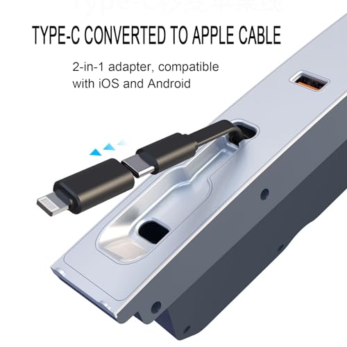 Câble rétractable de type C pour Tesla Model 3 2024, station d'accueil USB charge rapide