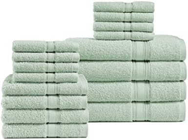 5 Piece Beige Bath Towel Set, 100% Combed Cotton Towels, Shower Towel, 600 GSM Luxury Bath Towels, Plush and Absorbent Bathroom Towel Set, (1 Bath Towel 2 Hand Towels 2 Washcloths) - Beige