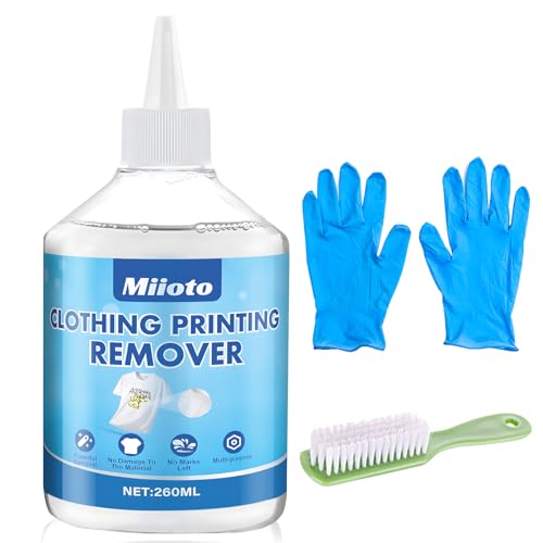 Removedor Vinilo, Transferencia Calor Telas, Removedor Impresión, Limpiador Quitapelusas, Potente Eliminador Residuos, Seguro, Sin Olor Penetrante, para Eliminar Errores Impresión Textiles 260ML