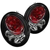 Coolstuffguru Black Housing Clear Lens Tail Lights Compatible with 1998-2005 Volkswagen Beetle, Left + Right Pair Assembly