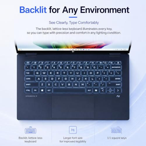 HP OmniBook X Flip 14" Next Gen AI 2-in-1 Laptop | 2K Touchscreen | Intel Core Ultra 5 226V | 16GB DDR5 RAM | 2TB SSD w/WOWPC 500GB External HDD | Win 11 | Backlit Keyboard | for Work & Creativity - image 7