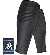 ITHW Calf Compression Sleeves for Men & Women | Real Hyper-Elastic | Premium Non-Slip Double-Cuff...