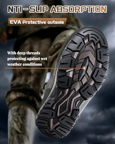 Kalkal Hunting Boots for Men with 800g Insulation, Waterproof Men's Insulated hunting boots with 7mm Neoprene, Sturdy Warm Rubber Boots for Outdoor Hunting Boots for Men (Size 6-14)4